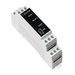 SEM1633 - sygnalizator graniczny, wej. dla RTD, rezystancji i potencjometru, 2 wyj. przekaźnikowe, programowanie z USB