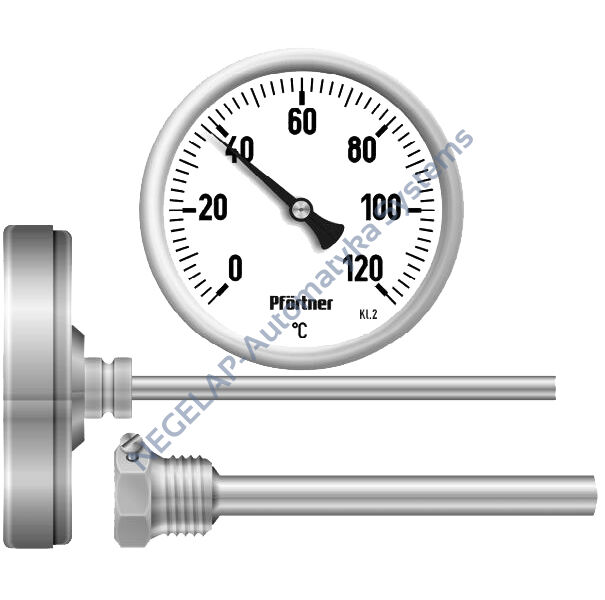 20 - termometr bimetaliczny, króciec tylny, dla ciepłownictwa, klasa 2