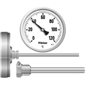 20 - termometr bimetaliczny, króciec tylny, dla ciepłownictwa, klasa 2